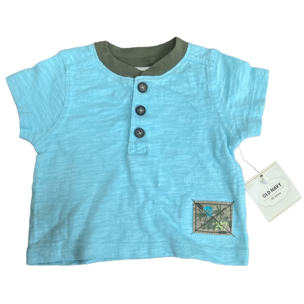 Old navy blue 0-3 months shirt NWT